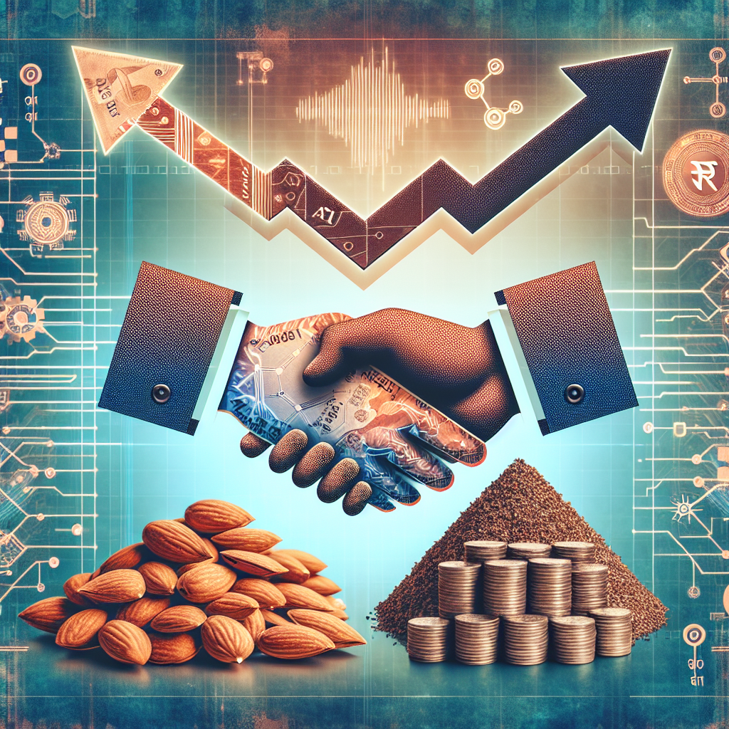 "Image showcasing Haldiram's and JIIF leaders discussing the strategic Rs 16 crore investment in Almonds Ai, highlighting their commitment to revolutionizing research and development and enhancing team growth."