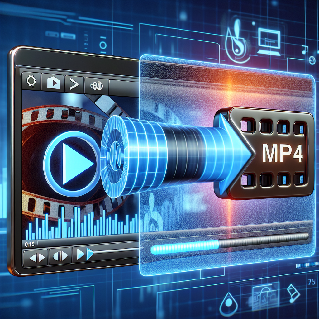 "Step-by-step tutorial on converting YouTube videos to MP4 format, featuring a user-friendly interface of video conversion software with highlighted options for easy navigation."